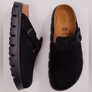 Birkenstock Black Suede Mules